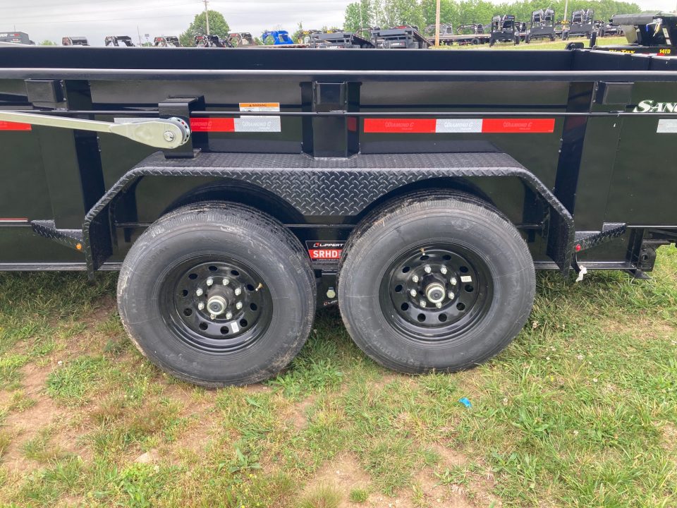 New 2025 Diamond C Trailers 82X14 TANDEM 15.9K DUMP W/ 24" SIDES , SLIDE IN RAMPS AND CRANK TARP Dump Trailer