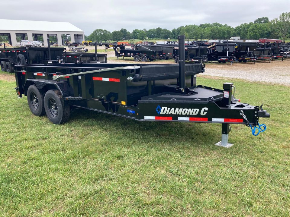 New 2025 Diamond C Trailers 82X14 TANDEM 15.9K DUMP W/ 24" SIDES , SLIDE IN RAMPS AND CRANK TARP Dump Trailer