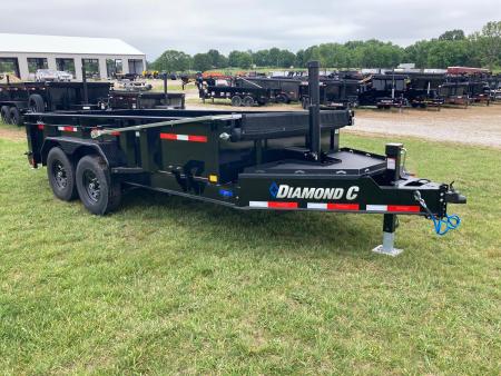 New 2025 Diamond C Trailers 82X14 TANDEM 15.9K DUMP W/ 24" SIDES , SLIDE IN RAMPS AND CRANK TARP Dump Trailer