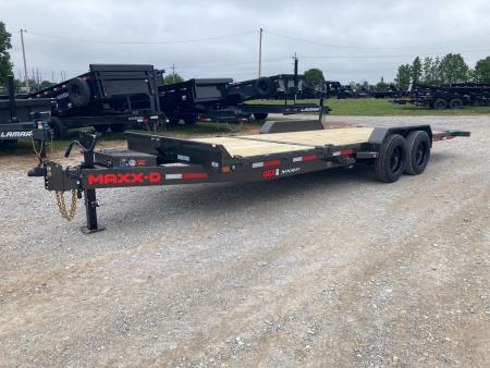 New 2027 MAXX-D 83X22 TANDEM 17.5K TILT W/ 6' STATIONARY DECK, 16' TILT DECK & TOOLBOX Tilt Trailer