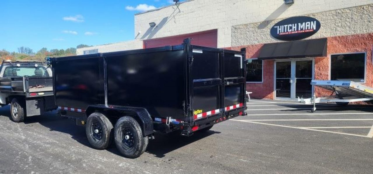 New 7 x 14 Big Tex Low Pro 14LX Scissor 4' High Side Dump Trailer 14k