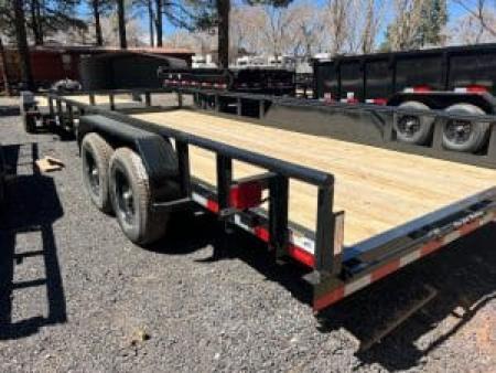 New 2026 Top Hat Trailers 83X18 Heavy Pipe Flatbed 10K Equipment Trailer