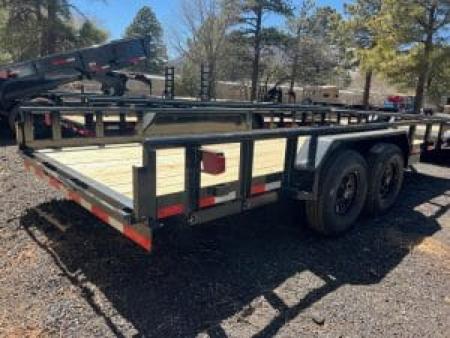 New 2026 Top Hat Trailers 83X18 Heavy Pipe Flatbed 10K Equipment Trailer