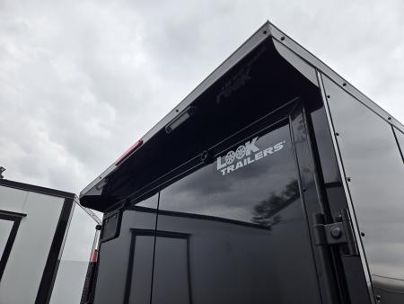 New 7 x 14 Look ST DLX V-Nose Cargo Trailer, 7k GVWR ***Black Composite w/Black Out Pkg, Ramp Door, Alum Wheels, 16" OC Walls, D-Rings, Rear Flare w/ Lights