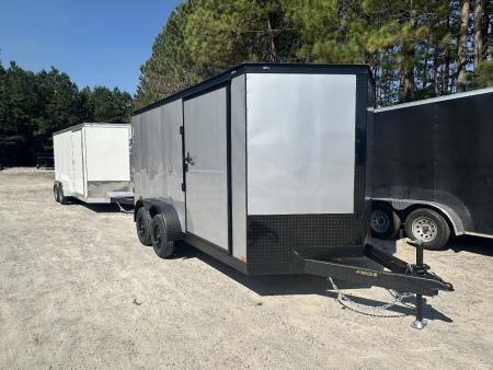 New 2026 COVERED WAGON 7X14 TANDEM AXLE ENCLOSED TRAILER WITH BLACKOUT PACKAGE