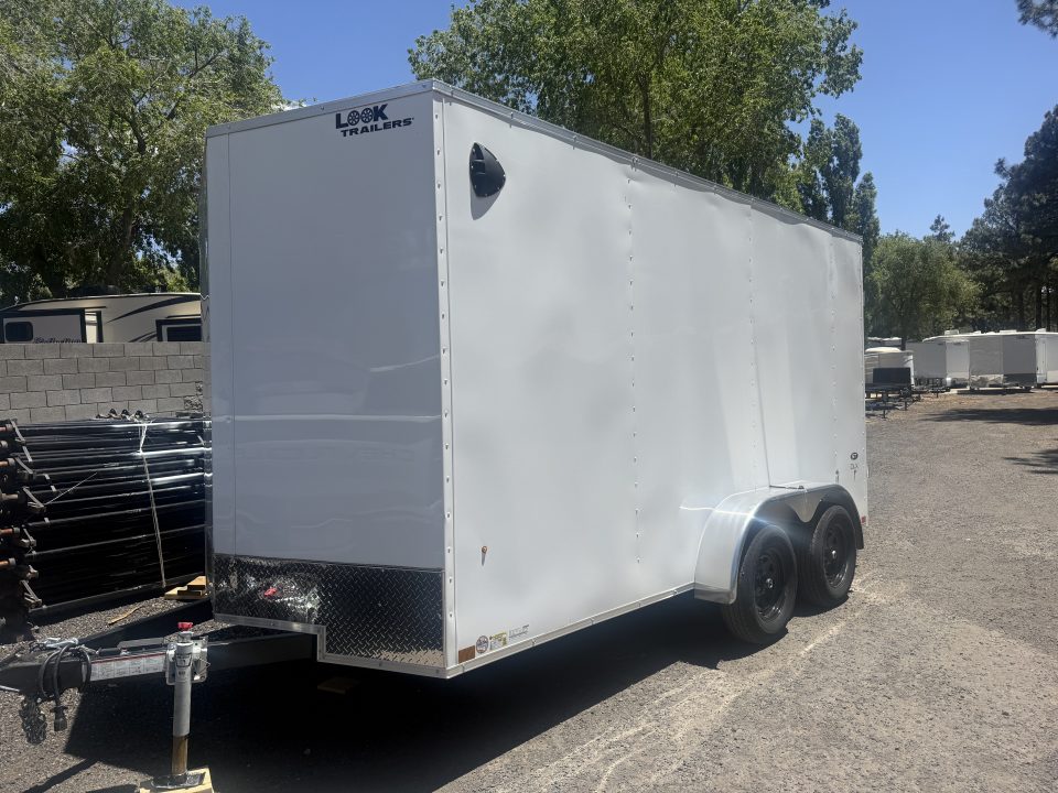Used 2026 Look Trailers 7X14 Enclosed Box Cargo Trailer 7' Tall Ramp Cargo / Enclosed Trailer