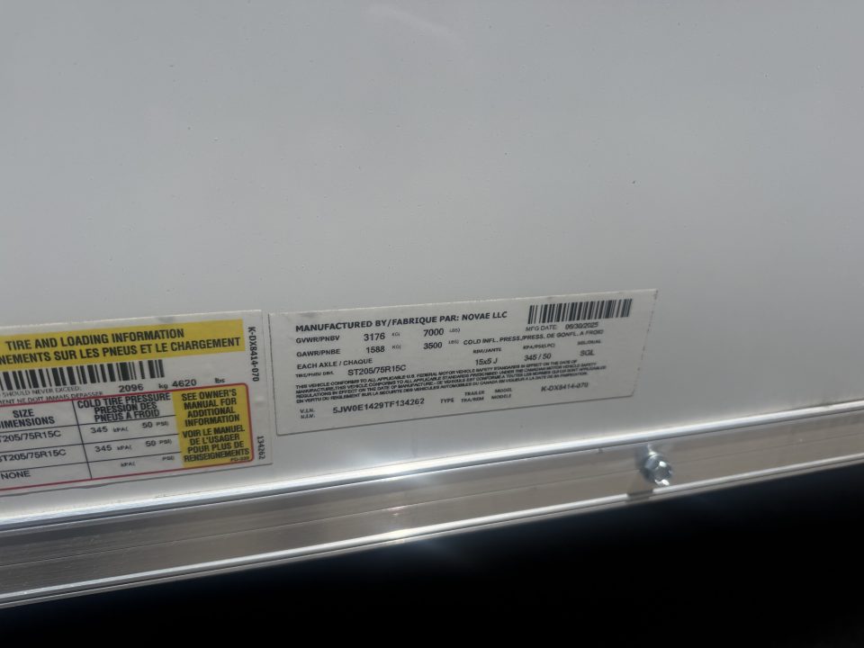 Used 2026 Look Trailers 7X14 Enclosed Box Cargo Trailer 7' Tall Ramp Cargo / Enclosed Trailer