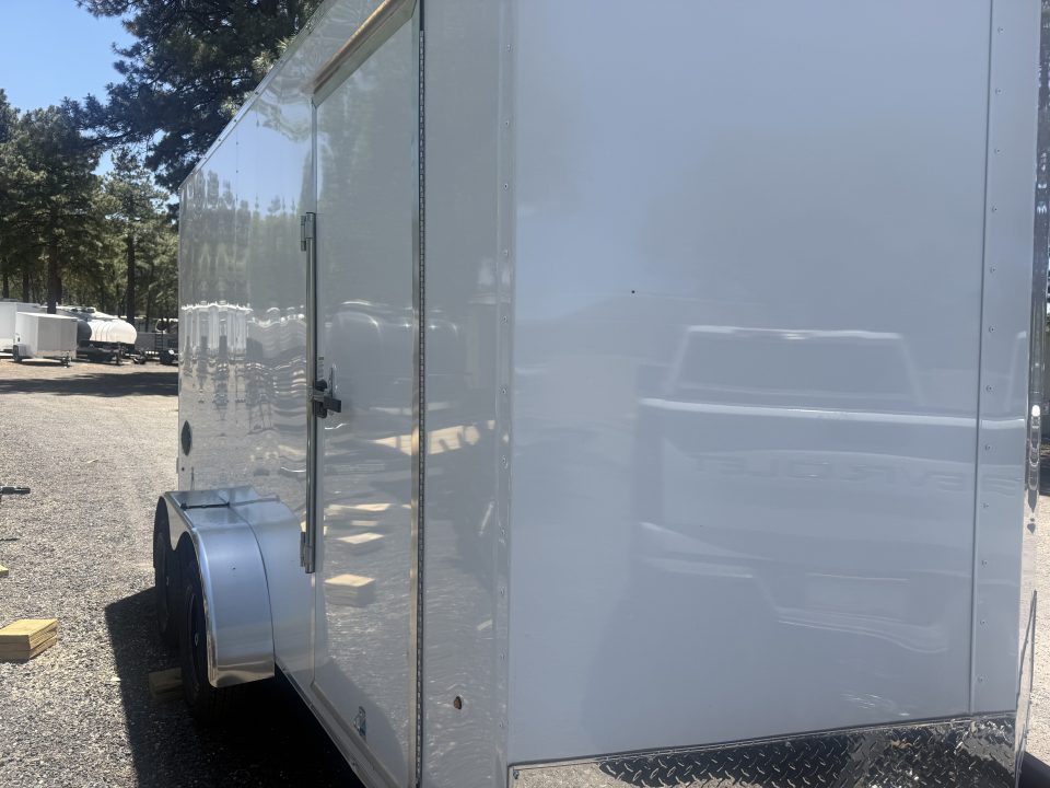 Used 2026 Look Trailers 7X14 Enclosed Box Cargo Trailer 7' Tall Ramp Cargo / Enclosed Trailer