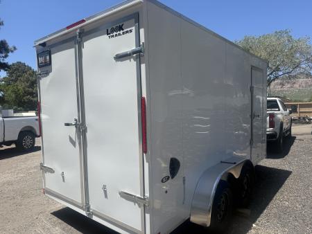 Used 2026 Look Trailers 7X14 Enclosed Box Cargo Trailer 7' Tall Ramp Cargo / Enclosed Trailer