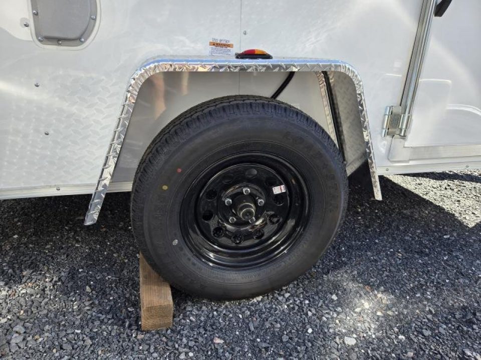 New 6 x 10 Homesteader Challenger Cargo Trailer, 3k GVWR ***White w/ Ramp Door Pkg, Tie Downs