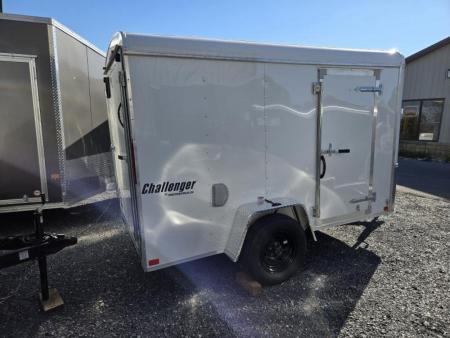 New 6 x 10 Homesteader Challenger Cargo Trailer, 3k GVWR ***White w/ Ramp Door Pkg, Tie Downs