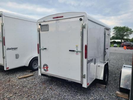 New 6 x 10 Homesteader Challenger Cargo Trailer, 3k GVWR ***White w/ Ramp Door Pkg, Tie Downs