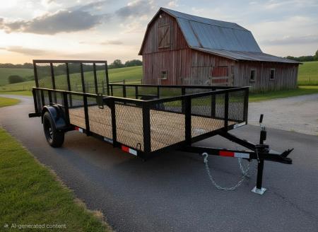New 2026 Triple Crown Trailers 6.4' x 14' S/A 2'M Utility Trailer