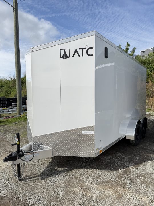 New 2026 ATC 7.5 x 14 (2') V Nose "STo400" All Aluminum Cargo Trailer w/ BARN DOOR