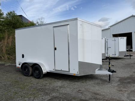 New 2026 ATC 7.5 x 14 (2') V Nose  STo400  All Aluminum Cargo Trailer w/ BARN DOOR