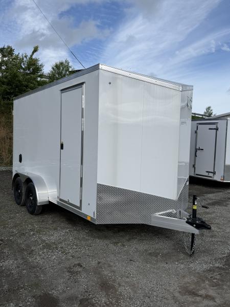 New 2026 ATC 7.5 x 14 (2') V Nose "STo400" All Aluminum Cargo Trailer w/ BARN DOOR
