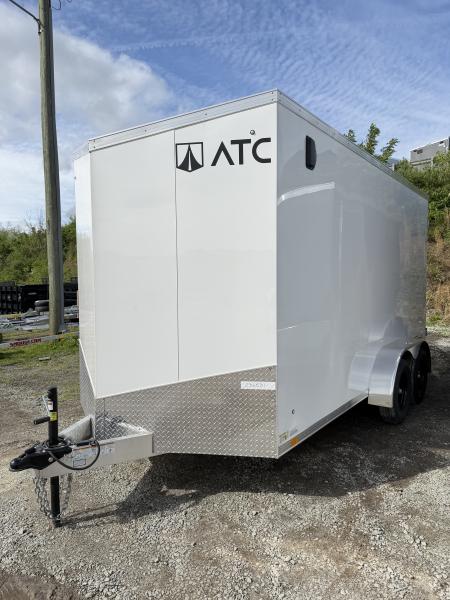 New 2026 ATC 7.5 x 14 (2') V Nose "STo400" All Aluminum Cargo Trailer w/ BARN DOOR