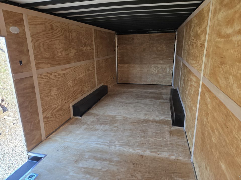 New 8.5 X 24 Homesteader Intrepid HD V-Nose Enclosed Car Trailer, 10k GVWR ****White w/.080 PolyCor Side Panels, LED Loading Lights