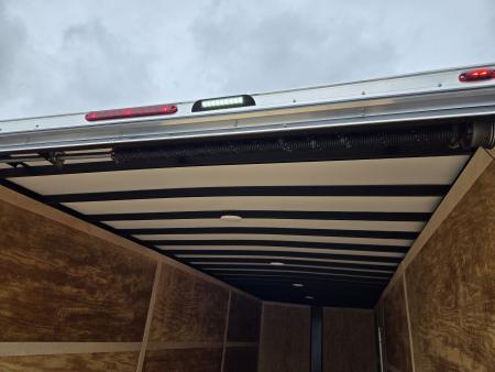 New 8.5 X 24 Homesteader Intrepid HD V-Nose Enclosed Car Trailer, 10k GVWR ****White w/.080 PolyCor Side Panels, LED Loading Lights
