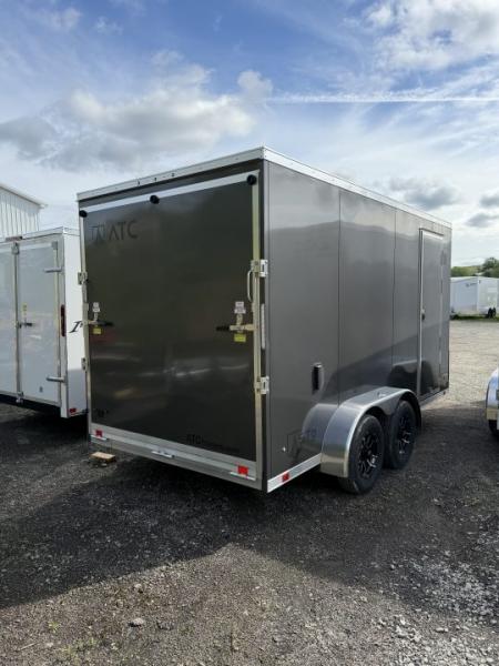 New 2026 ATC 7.5 x 14 (2') V Nose "STo400" All Aluminum Cargo Trailer w/ Ramp Door