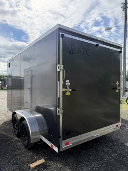 New 2026 ATC 7.5 x 14 (2') V Nose "STo400" All Aluminum Cargo Trailer w/ Ramp Door
