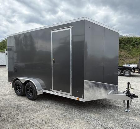 New 2026 ATC 7.5 x 14 (2') V Nose  STo400  All Aluminum Cargo Trailer w/ Ramp Door