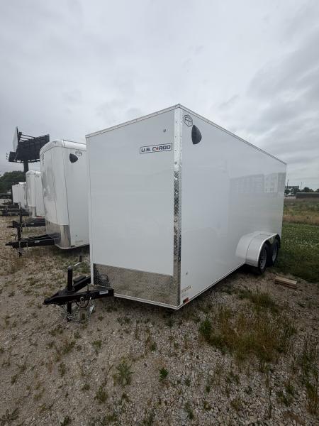 New 2027 US CARGO ENCLOSED USECO716TA2 7X16 TA RAMP DOOR (GVW:7000) WHITE