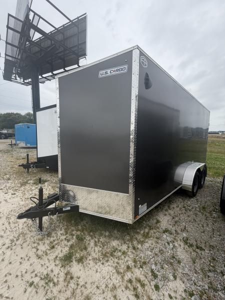 New 2027 US CARGO ENCLOSED USECO716TA2 7X16 TA RAMP DOOR (GVW:7000) CHARCOAL