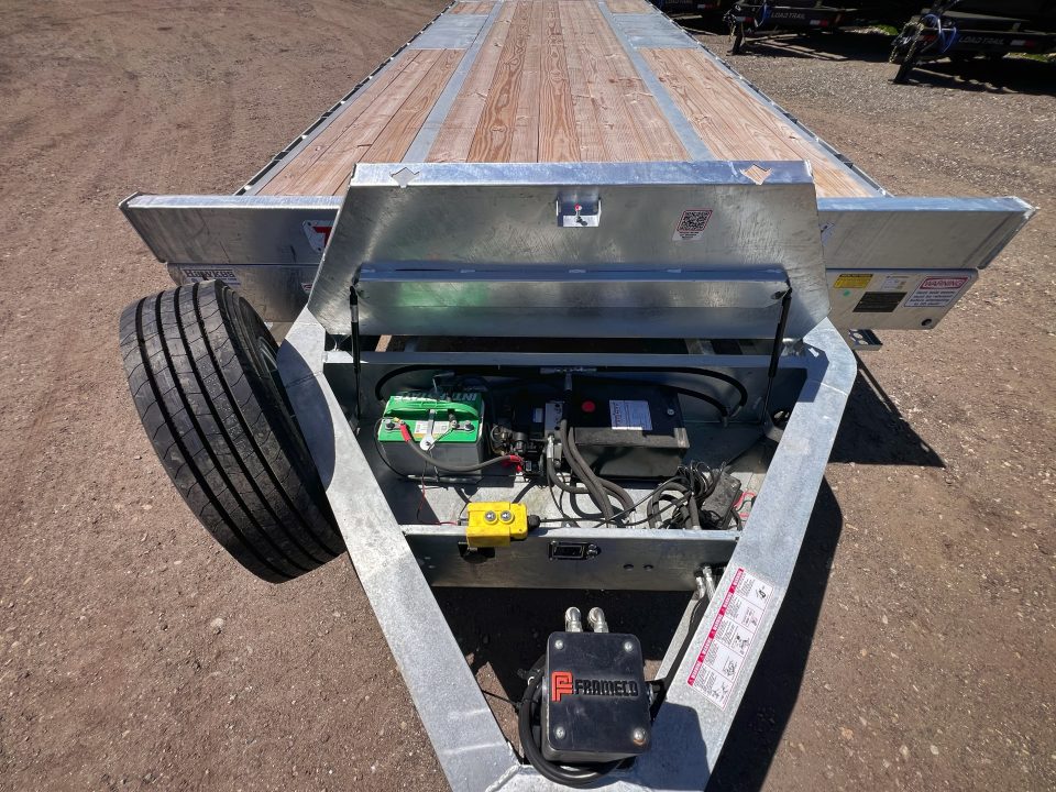 New 2026 Triumph galvanized 102x24 full power tilt deckover/12'' I-Beam/ Hydro Jack/ spare tire- 16k GVW