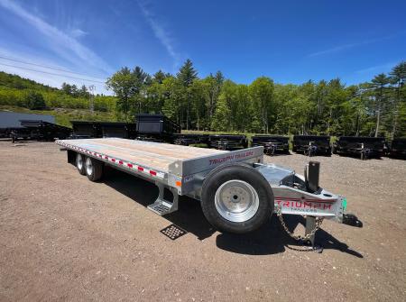 New 2026 Triumph galvanized 102x24 full power tilt deckover/12'' I-Beam/ Hydro Jack/ spare tire- 16k GVW