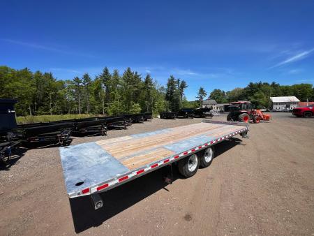 New 2026 Triumph galvanized 102x24 full power tilt deckover/12'' I-Beam/ Hydro Jack/ spare tire- 16k GVW