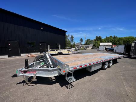 New 2026 Triumph galvanized 102x24 full power tilt deckover/12'' I-Beam/ Hydro Jack/ spare tire- 16k GVW