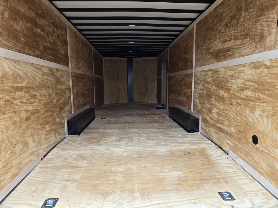 New 8.5 X 24 Homesteader Intrepid HD V-Nose Enclosed Car Trailer, 10k GVWR ****Gray w/.080 PolyCor Side Panels, LED Loading Lights