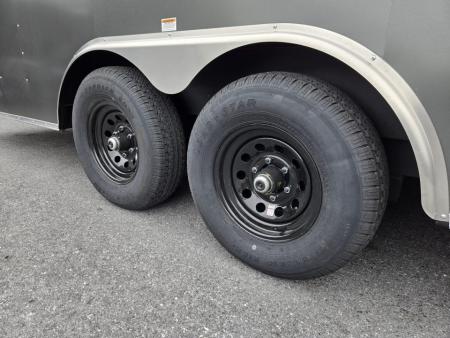 New 8.5 X 24 Homesteader Intrepid HD V-Nose Enclosed Cargo Trailer, 10k GVWR ****Gray w/.080 PolyCor Side Panels, LED Loading Lights