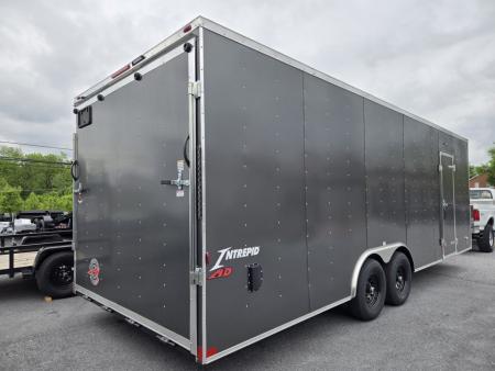 New 8.5 X 24 Homesteader Intrepid HD V-Nose Enclosed Cargo Trailer, 10k GVWR ****Gray w/.080 PolyCor Side Panels, LED Loading Lights