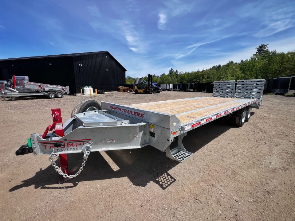 New 2026 Triumph 102X25 Deckover/ Max Wedge Ramps / Galvanized/ Oil Bath hubs/ 20k GVW