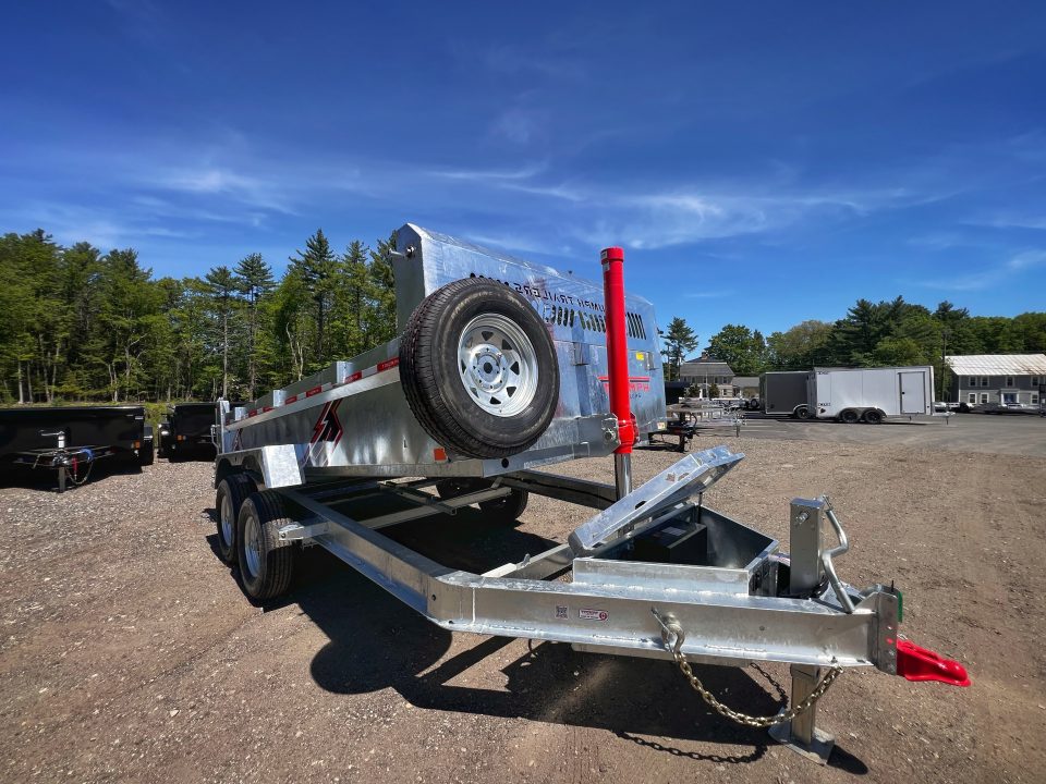 New 2026 Triumph 7x14 Dump Trailer- Galvanized/ 8" I beam/ Spreader Gate/ Tarp kit-Ramps - 14,000GVW