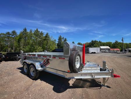New 2026 Triumph 7x14 Dump Trailer- Galvanized/ 8  I beam/ Spreader Gate/ Tarp kit-Ramps - 14,000GVW