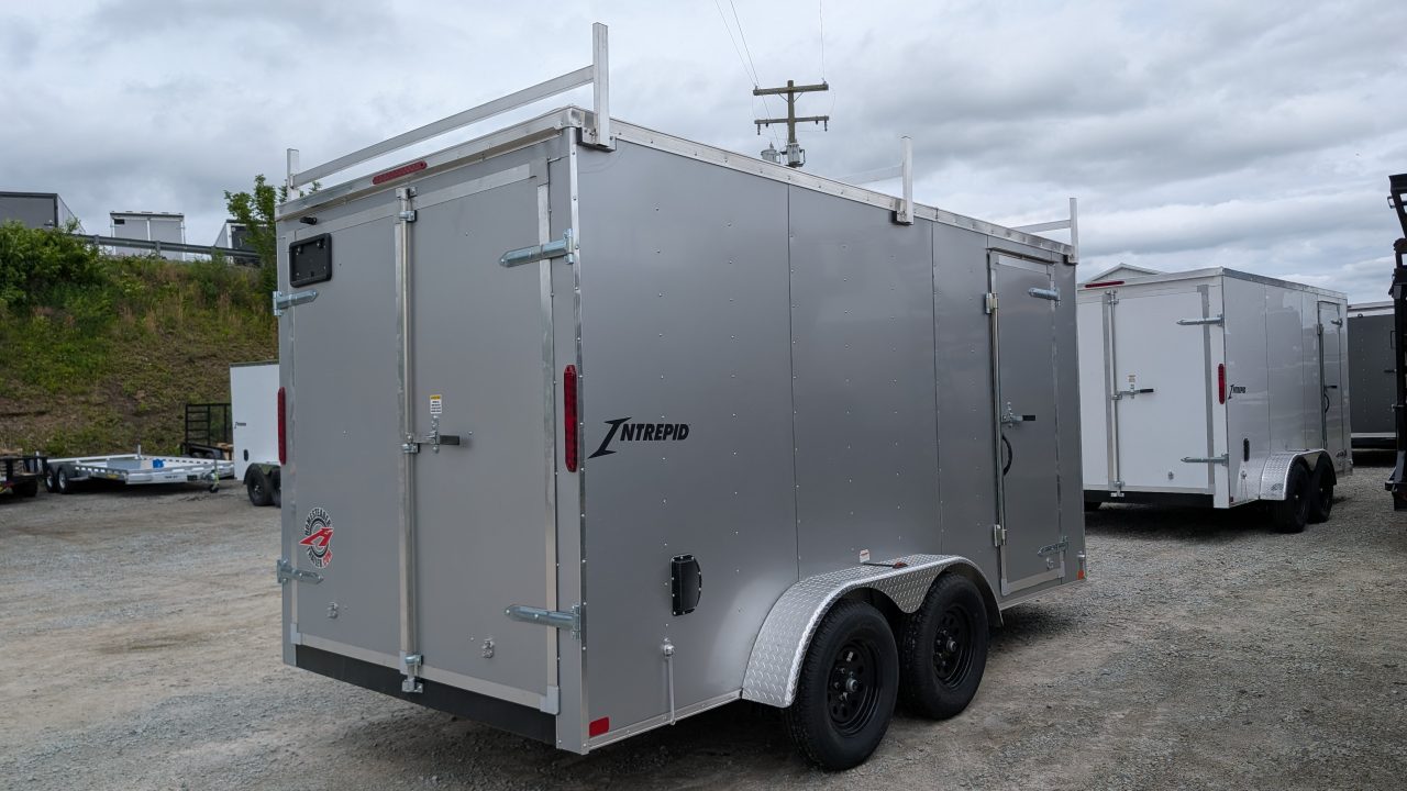 New 2026 Homesteader 7x14 Intrepid V-Nose Contractor Trailer w/ Barn Doors