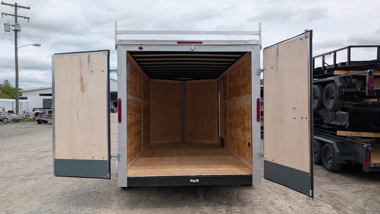 New 2026 Homesteader 7x14 Intrepid V-Nose Contractor Trailer w/ Barn Doors