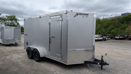 New 2026 Homesteader 7x14 Intrepid V-Nose Contractor Trailer w/ Barn Doors