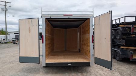 New 2026 Homesteader 7x14 Intrepid V-Nose Contractor Trailer w/ Barn Doors