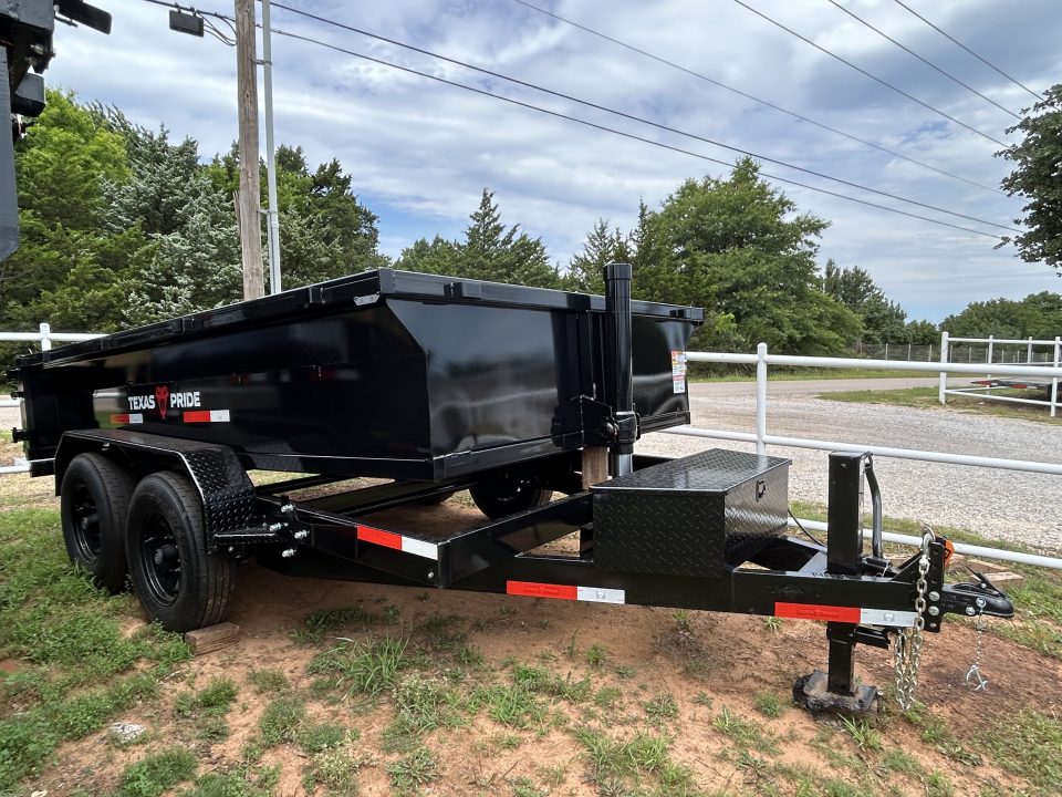 New 2026 Texas Pride Trailers 7x12x2 7K Tandem Axles Dump Trailer - Equipment Ramps