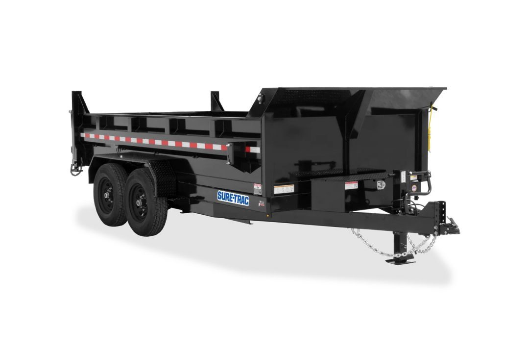 New 2026 Sure-Trac 7x16 14K Scissor Dump Trailer