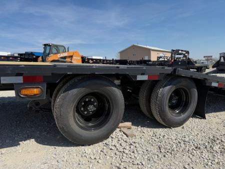 New 2026 Hillcrest Black-Grey 102"x24'+12' 25.9k Hydraulic Dovetail Gooseneck Flatbed Deckover Trailer