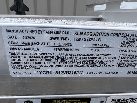 New 2027 Aluma 15' Aluminum 8015 Utility Trailer