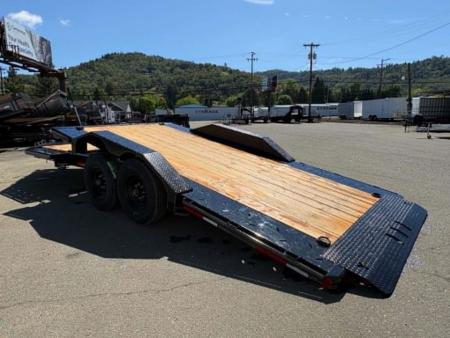 New EQUIPMENT TRAILER 2027 Double A DRIVE OVER FENDERS SPLIT-TILT CT167-22 16000 GVWR 22' X 83  BLACK