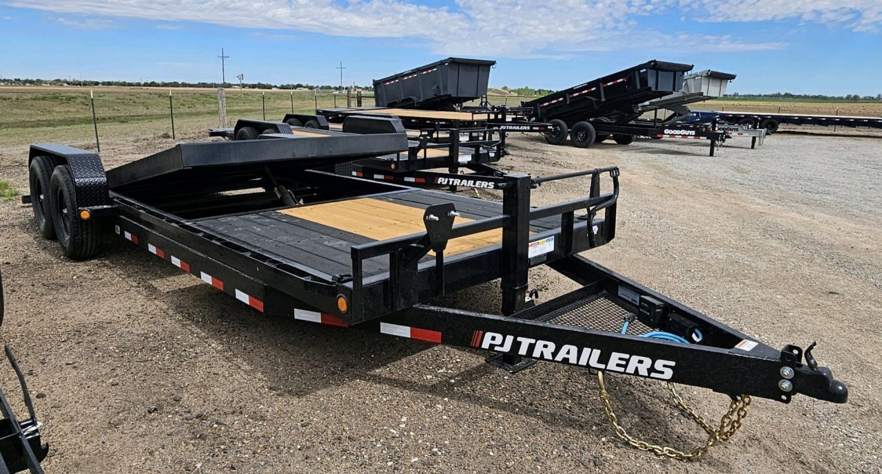 New 2027 PJ Trailers 83" x 22' 6" Channel Equipment Tilt, w/14ply Tires (T6) Tilt Trailer