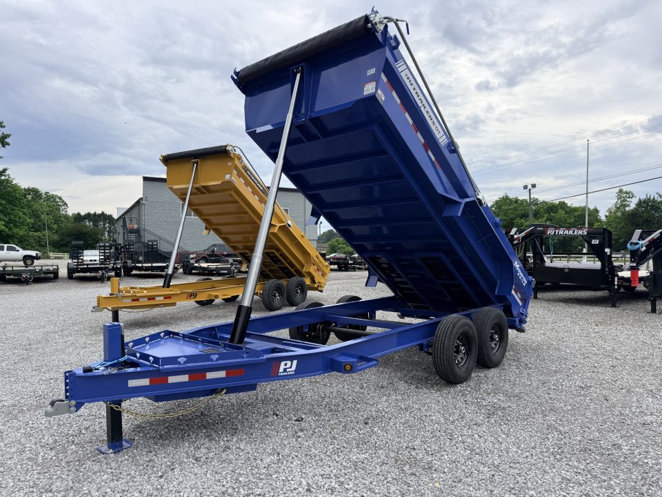 New 2026 PJ Trailers 7X16 (6 STAGE TELESCOPIC) DUMP TRAILER 15400 GVWR Dump Trailer