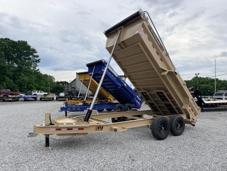 New 2026 PJ Trailers 7X16 (6 STAGE TELESCOPIC) DUMP TRAILER 15400 GVWR Dump Trailer
